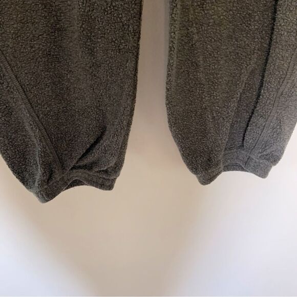 AERIE Women’s Sherpa Fleece Corset Joggers Gray Size Medium - Picture 5 of 12